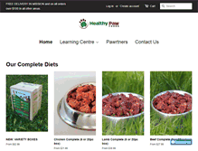 Tablet Screenshot of healthypawfoods.com